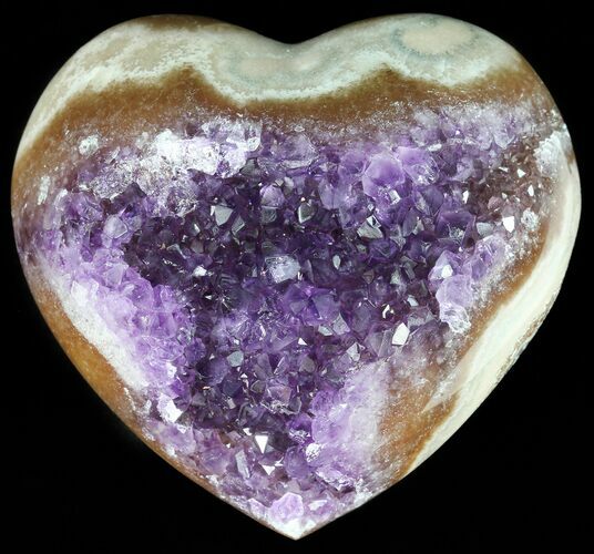 Purple Amethyst Crystal Heart - Uruguay #50904